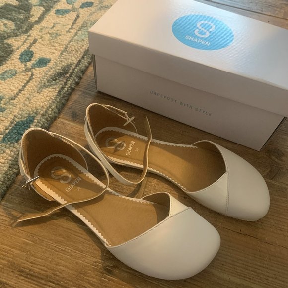 SHAPEN Barefoot Shoes - SHAPEN Barefoot Poppy White Sandals